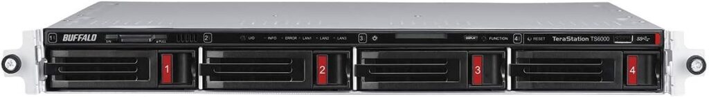 BUFFALO TeraStation 6400RN 32TB (4x8TB) Rackmount NAS with HDD Included + Snapshot Protection Against Ransomware / 4 Bay / 10GbE / Storage Server/NAS Server/NAS Storage/Network Storage/File Server