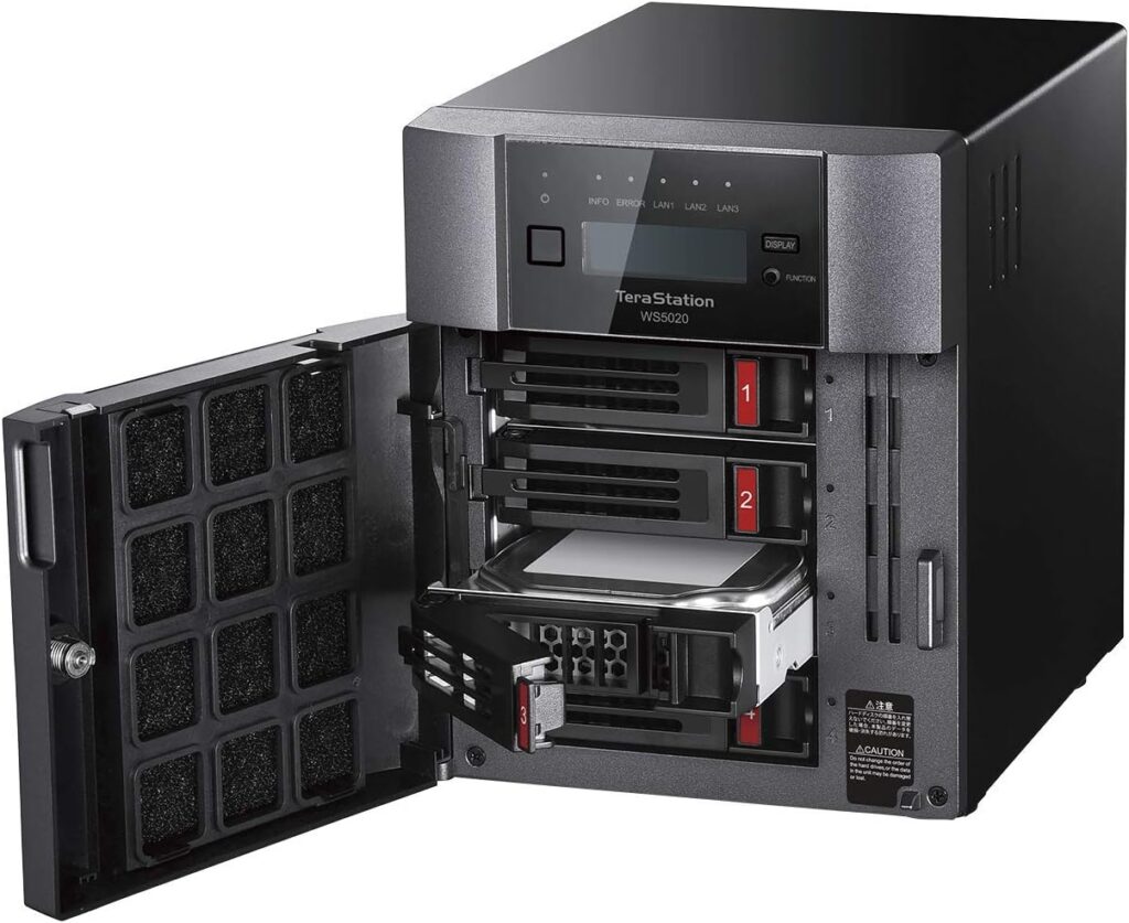BUFFALO TeraStation WS5420DN Windows Server IoT 2019 16TB (4x4TB) Desktop NAS with Hard Drives Included / 4 Bay / 10GbE / Storage Server / NAS Storage / Network Storage / File Server / Windows Storage