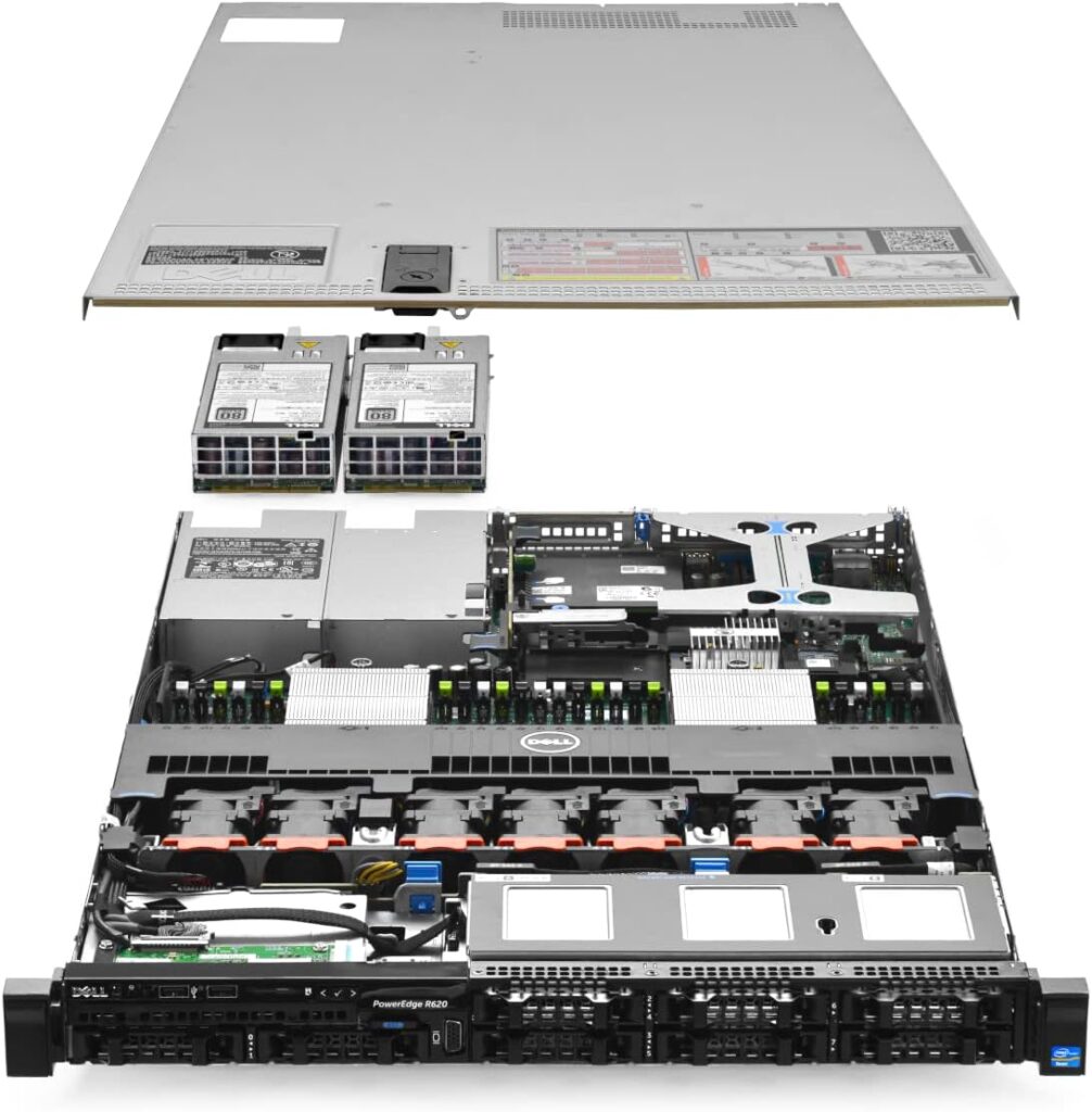 Dell PowerEdge R620 Server 2X E5-2660 2.20Ghz 16-Core 64GB 2X 600GB H310 (Renewed)