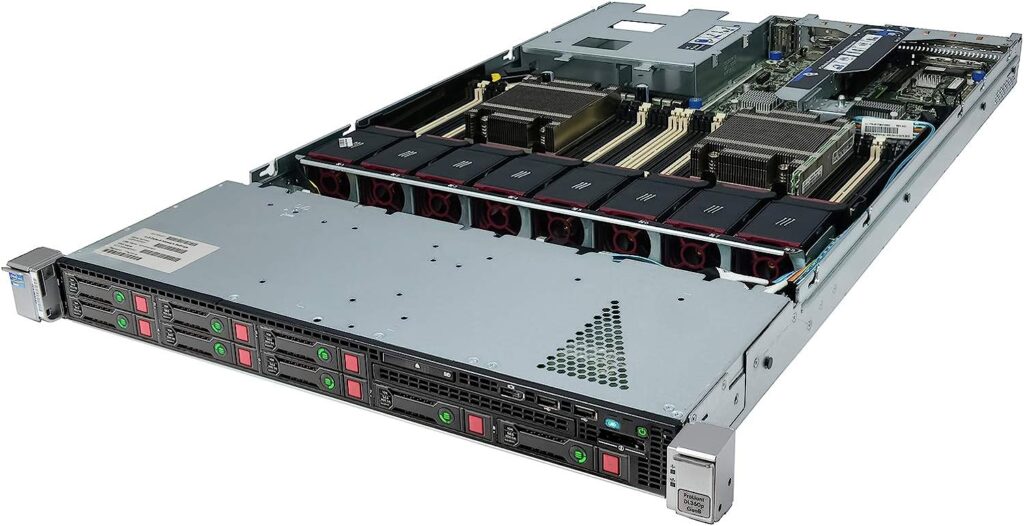 High-End HP ProLiant DL360P G8 Server 2 x 2.90Ghz E5-2690 8C 192GB 8x Caddies (Renewed)