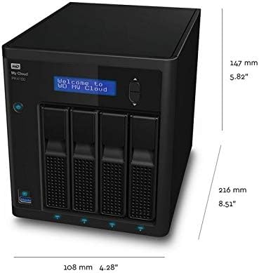 WD 8TB My Cloud Pro Series PR4100 Network Attached Storage - NAS - WDBNFA0080KBK-NESN
