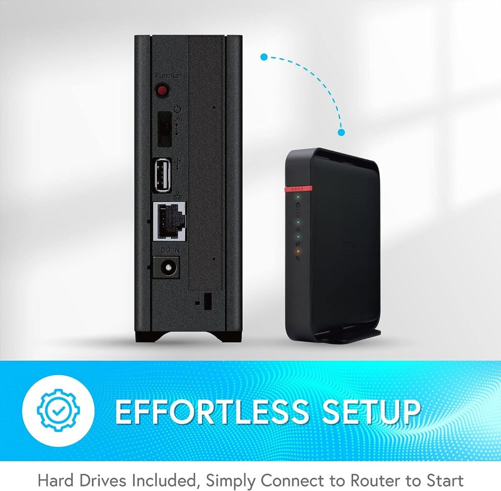 BUFFALO LinkStation 210 4TB 1-Bay NAS Network Attached Storage with HDD Hard Drives Included NAS Storage That Works as Home Cloud or Network Storage Device for Home