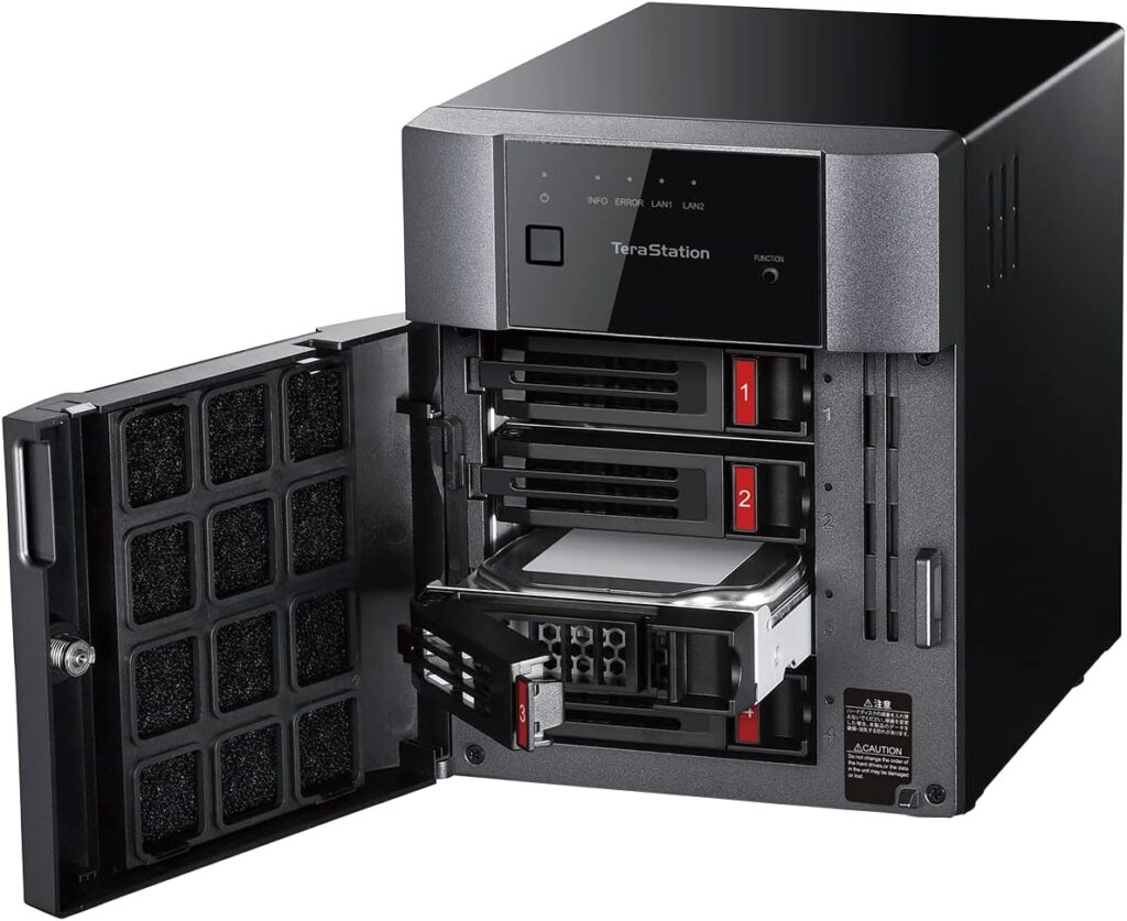 BUFFALO TeraStation Essentials 4-Bay Desktop NAS 16TB (4x4TB) with HDD Hard Drives Included 2.5GBE / Computer Network Attached Storage/Private Cloud/NAS Storage/Network Storage/File Server