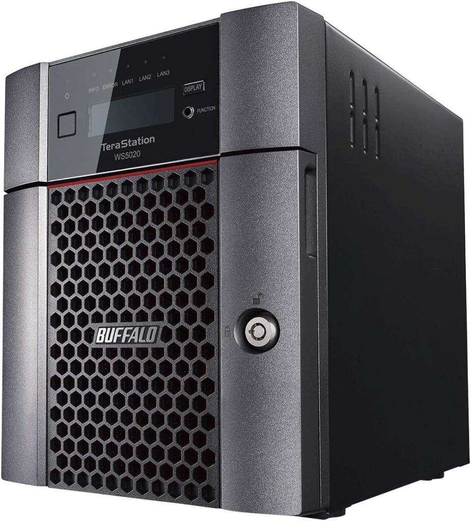 BUFFALO TeraStation WS5420DN Windows Server IoT 2019 8TB (4x2TB) Desktop NAS with Hard Drives Included / 4 Bay / 10GbE / Storage Server / NAS Storage / Network Storage / File Server / Windows Storage