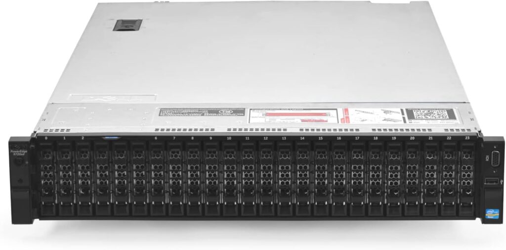 Dell PowerEdge R720xd Server 2.60Ghz 16-Core 128GB 10x 600GB High-End (Renewed)