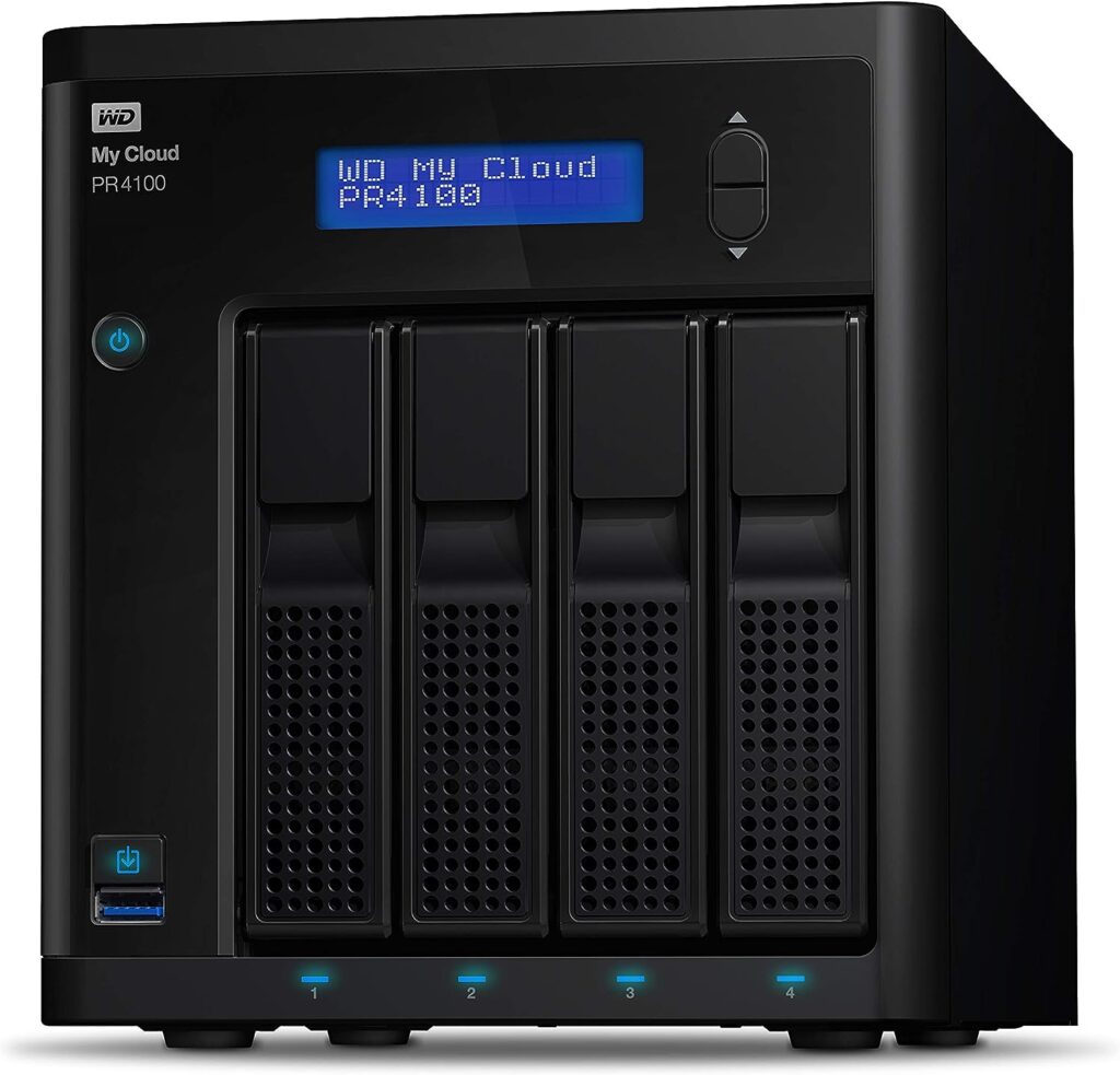 WD 56TB My Cloud Pro Series PR4100 Network Attached Storage - NAS - WDBNFA0560KBK-NESN