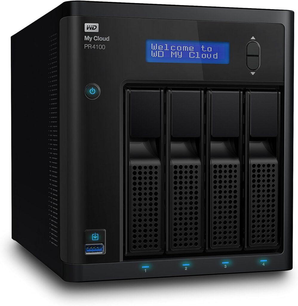 WD 56TB My Cloud Pro Series PR4100 Network Attached Storage - NAS - WDBNFA0560KBK-NESN