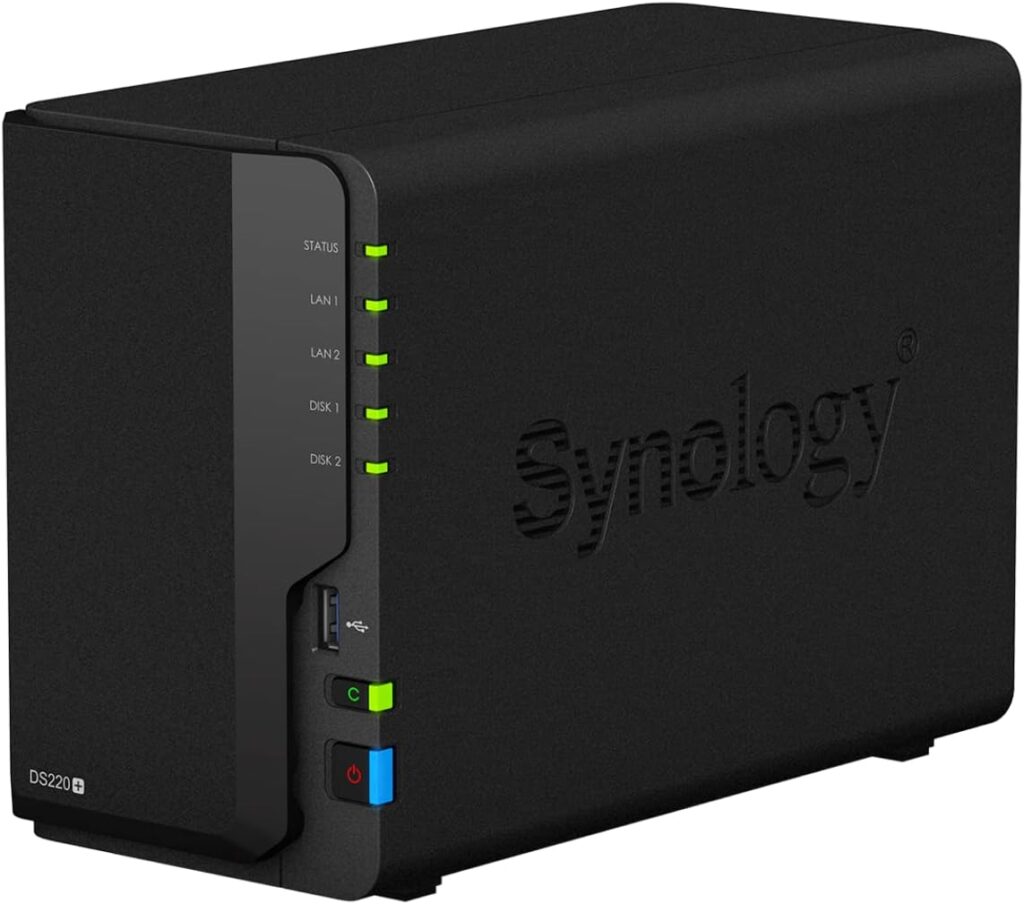 Synology DS220+ 2-Bay 2GB RAM, Dual-Core 2Ghz, 16TB Bundle with 2X 8TB Seagate IronWolf