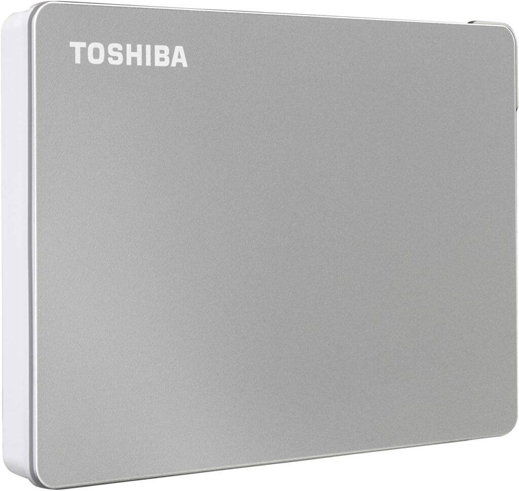 Toshiba Canvio Flex 4TB Portable External Hard Drive USB-C USB 3.0, Silver for PC, Mac,  Tablet - HDTX140XSCCA