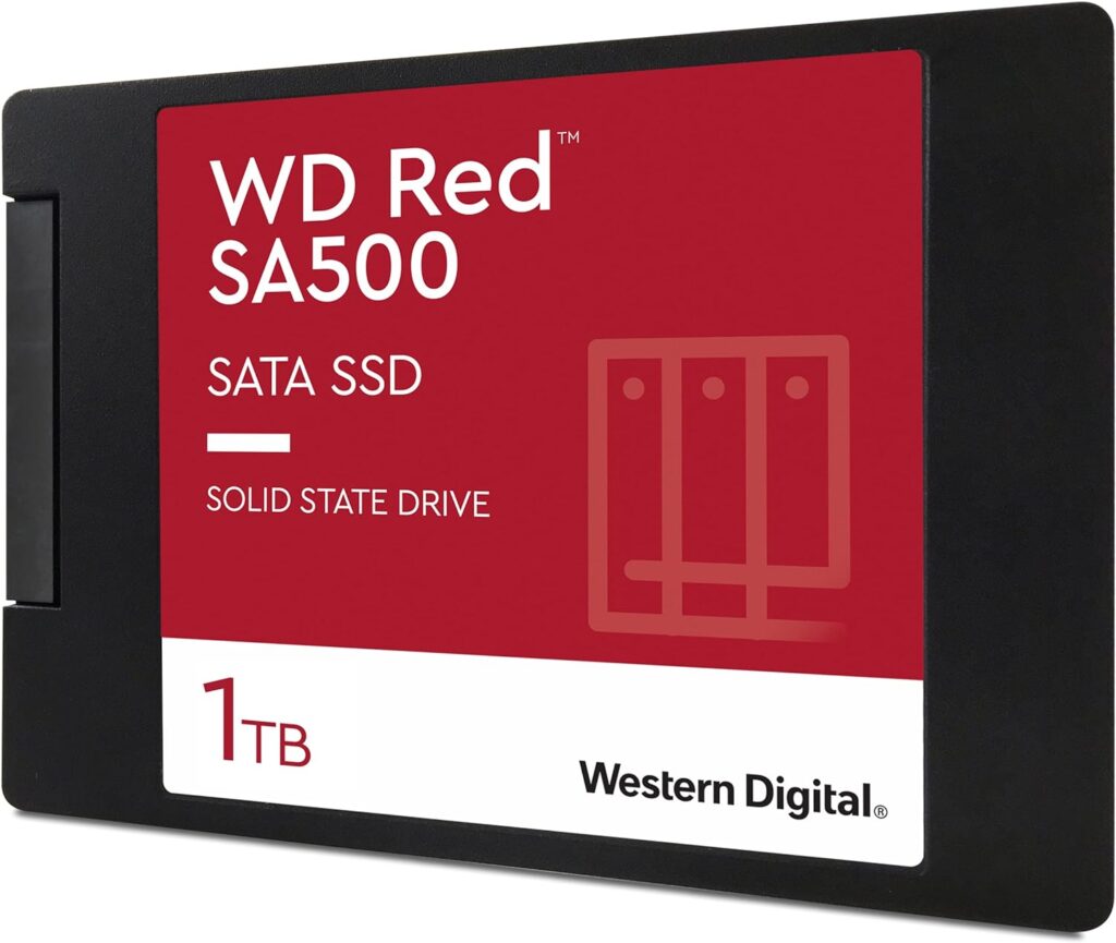 Western Digital 1TB WD Red SA500 NAS 3D NAND Internal SSD - SATA III 6 Gb/s, 2.5/7mm, Up to 560 MB/s - WDS100T1R0A, Solid State Hard Drive : Electronics