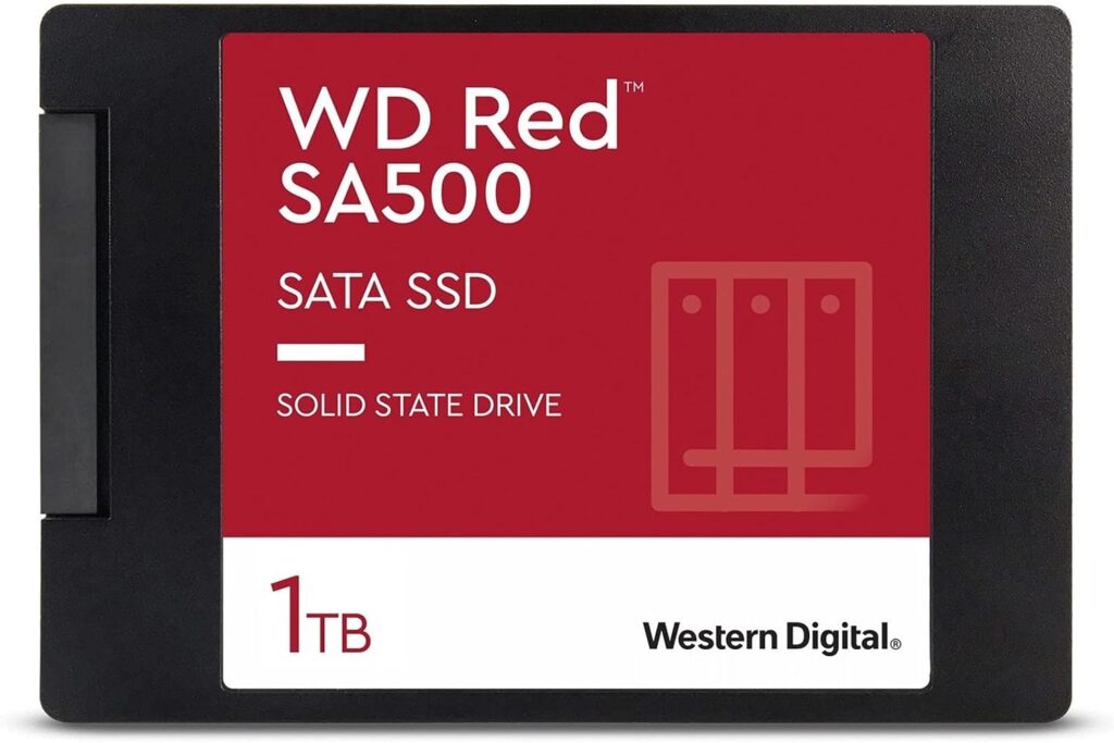 Western Digital 1TB WD Red SA500 NAS 3D NAND Internal SSD - SATA III 6 Gb/s, 2.5/7mm, Up to 560 MB/s - WDS100T1R0A, Solid State Hard Drive : Electronics