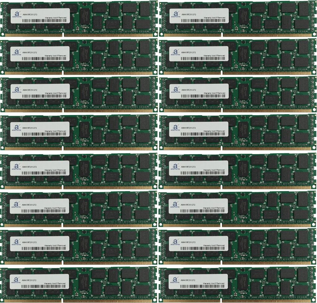 Adamanta 256GB (16x16GB) Server Memory Upgrade for Dell PowerEdge T710 DDR3 1866Mhz PC3-14900 ECC Registered 2Rx4 CL13 1.5v