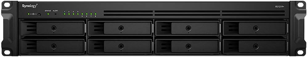 Synology RackStation RS1219+ iSCSI NAS Server with Intel Atom 2.4GHz CPU, 16GB Memory, 16TB SSD Storage, DSM Operating System