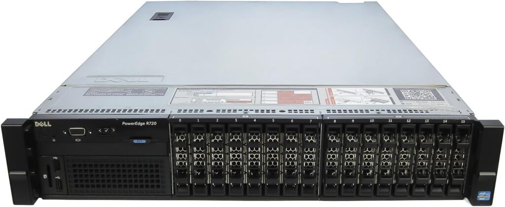 Dell PowerEdge R720 Server 2X E5-2690 2.90Ghz 16-Core 192GB 2X 512GB SSD Rails (Renewed)