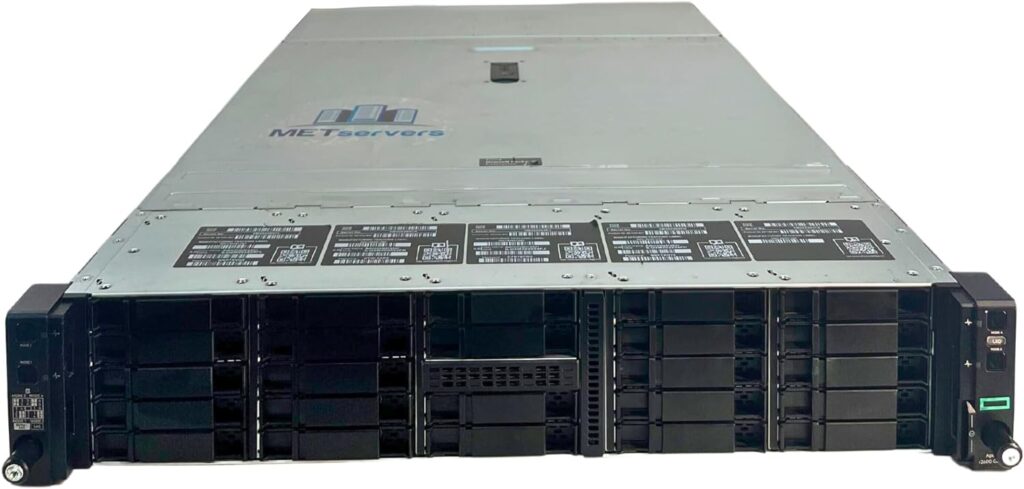 METServers Apollo r2600 4x XL170r Gen 10 24 Bay 2U Server, 8x Intel Xeon Gold 6262 1.9GHz 24C CPU, 1.5TB (48 x 32GB) 2933MHz DDR4 RDIMM, E208ip, 4x 600GB 15K 12G SAS Drive, Rail Kit Included (Renewed)