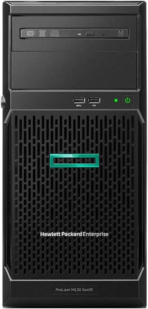 Hewlett Packard Enterprise HPE ProLiant ML30 Gen10 Plus Tower Server, Xeon E-2314 4-Core 2.8GHz, 32GB DDR4 Memory, 16TB HDD Storage, RAID, iLO