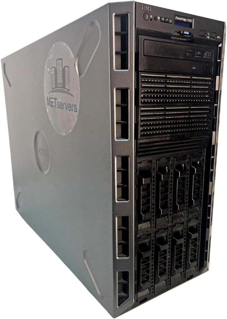 METServers T430 8 Bay LFF Tower Server, 2X Intel Xeon E5-2660 V4 2.0GHz 14C CPU, 32GB (4 x 8GB) DDR4 RDIMM, H330, 8X Tray (Renewed)